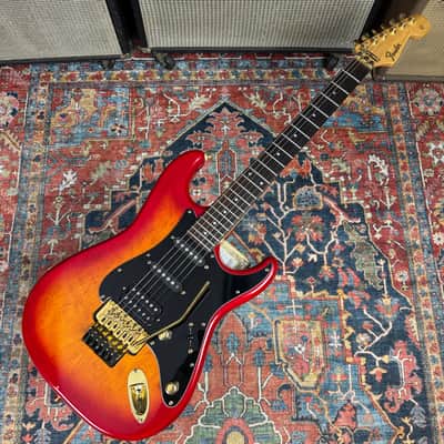 1989 Fender Pro Feel Stratocaster Model STR-75 w/Floyd Rose MIJ Fujigen w/Hard Case image 12
