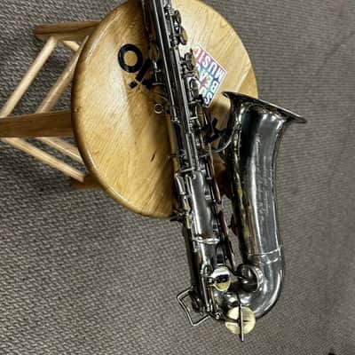 Early 1900's Pahme El Schultheis NYC 'Adolphe Sax' Silver Engraved Alto Saxophone image 2