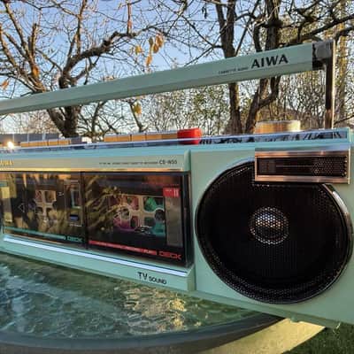 AIWA CS-W55 Rare Vintage Mint Boombox Getto blaster Warranty Tested image 6