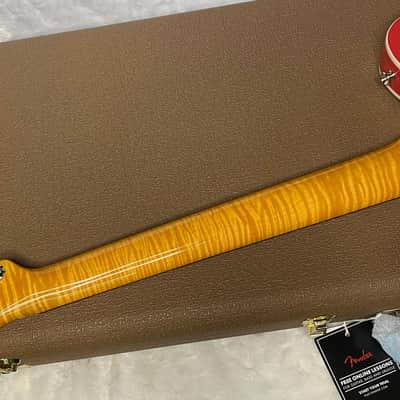 NEW! Fender Custom Shop Flamethrower Telecaster Custom - NOS - Modern Specs - Texas Special Pick-Ups - AAAA Flamed Neck - Fiesta Red - Authorized Dealer - 7.7lbs - G07041 image 11