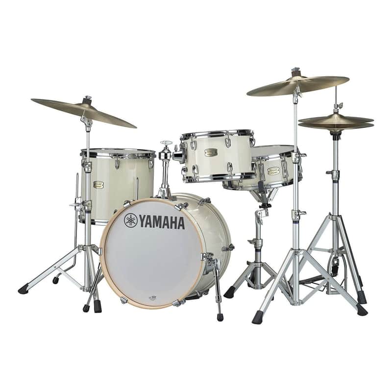 Yamaha Stage Custom Birch 3pc Jazz Drum Set Classic White image 1