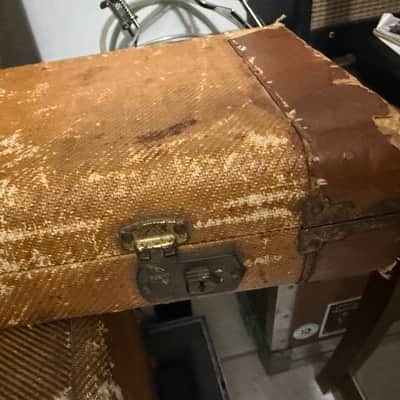 1954 Fender Champion Lap Steel 100% original pick up, electronics signed by “Gloria 5-4-54” & rare Tweed Case 1948 - 1955 - Mother of Pearl image 11