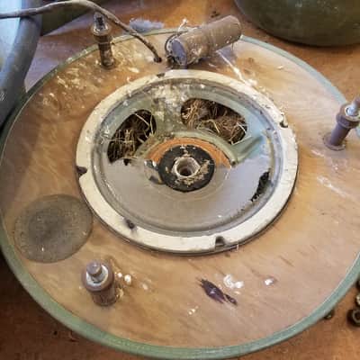 University Sound Insane barn find: Pair HUGE CLC Waterproof Speakers AlNiCo Hi-Fidelity 8 Ohm Drivers 25 Watt Horn 1960 Green image 10