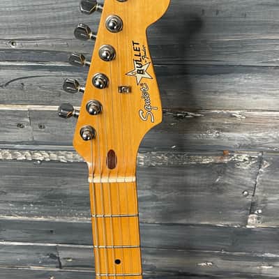 Used Squier by Fender MIJ Bullet HT-1 HSS Guitar with Case- Black image 7