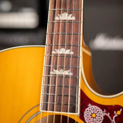 Epiphone J-200 Studio EC Acoustic/Electric Guitar - Antique Natural with Gig Bag image 8