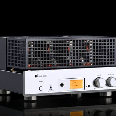 Muzishare X5 Integrated Vacuum Tube Amplifier,Updated Version, Push-Pull Mode, XLR Input, 6.35mm Headphone Output, Ultralinear and Triode Modes, Tubes EL34 x4, AC115 and AC230 Switchable 2025 - silver image 1