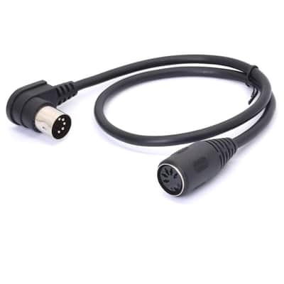 MIDI Din Extension Cable, MIDI 5-Pin DIN 90 Degree Angle Male Plug to Female Socket Audio MIDI/at Adapter Cable for MIDI Keyboard Synthesizer, Organ, Electric Piano, MIDI Guitar (1.5 Meter/5 FT) image 2