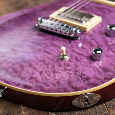 Wolf 200Q (Quilted Maple Top) Purple Electric Guitar image 3