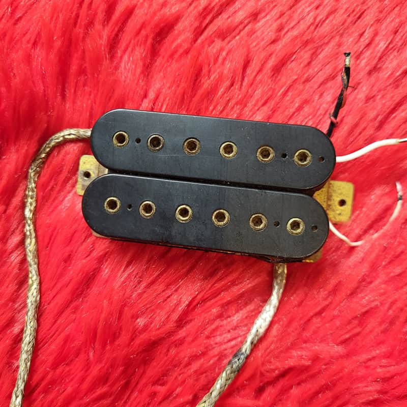 DiMarzio DP104 Super II 1978 - Double Black - 2 Conductor - Brass Baseplate - Not Functioning Both Coils Open image 1