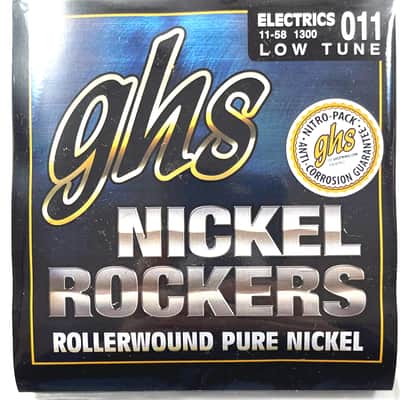 GHS Electric Guitar Strings Nickel Rockers Rollerwound Light 11-58 Low Tune