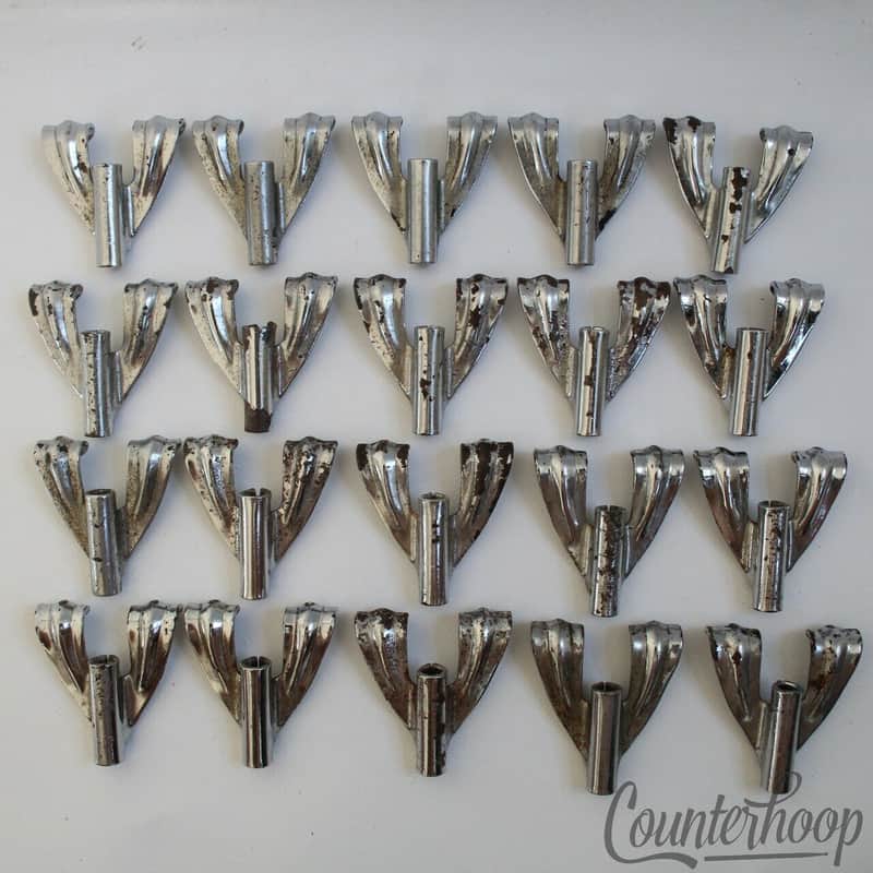 Ludwig 20x Tension Rod Claws Chrome Vintage 60s Marching Snare/Bass/Tom Drum USA image 1