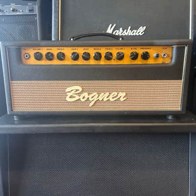 Bogner Shiva EL34 2-Channel 80-Watt Guitar Amp Head 2010s - Black with Green Back Panel image 1
