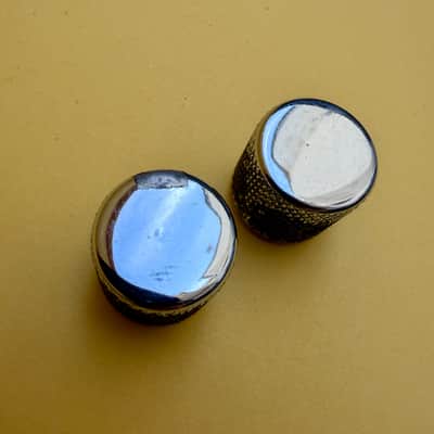 1975 Fender Precision Bass Knobs (Pair) Chrome image 2