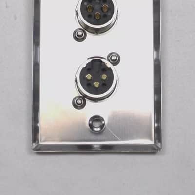 (2) Two Double XLR Single Wall Plates w/ Neutrik Male + Female Stainless Steel image 4