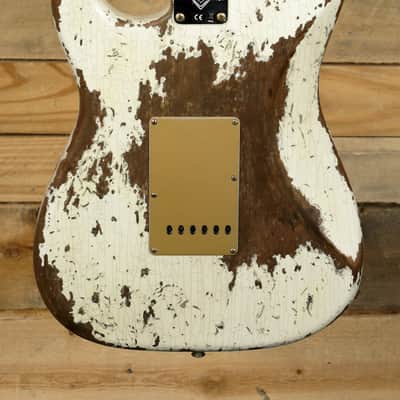 Fender Custom Shop Roasted Big Head Strat Electric Guitar Aged White Super Heavy Relic w/ Case image 3