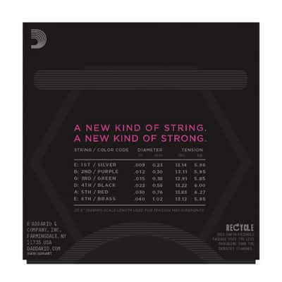 D'Addario NYXL 09-40BT Carbon Steel Alloy - Electric Guitar Strings image 3