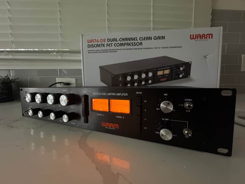 Warm Audio WA76-D2 Stereo FET Compressor 2024 - Present - Black image 1