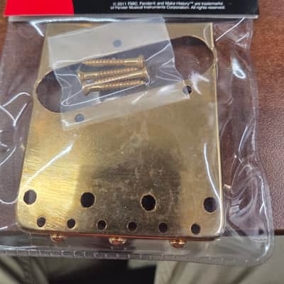 Fender Tele bridge - Gold vintage style image 3