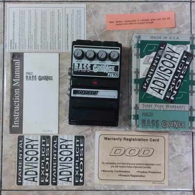 DOD FX92 Bass Grunge 1994 [Mint NOS - New Old Stock] Black with Green Gloss Airbrush Finish image 2