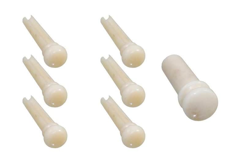 All Parts BP-2854-000 Camel Bone Guitar Bridge Pins - No Dot image 1
