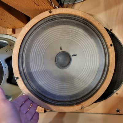 Mitchell 4x12 Cab 1977-1978 with 8 ohm G12M 25w 55 HZ Black Back Celestions - Black image 16