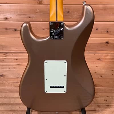 Fender American Professional Classic Stratocaster Electric Guitar - Faded Firemist Gold image 4