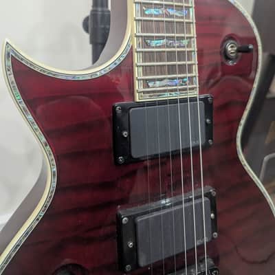 Left Handed ESP LTD Eclipse EC-1000 Mid 2000's - See thru black cherry image 5