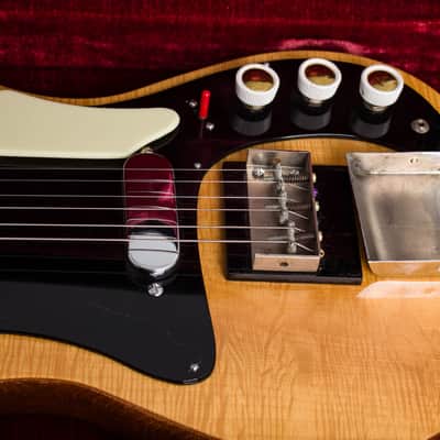 Hohner Zambesi 333 Solid Body Electric Guitar, made by Fenton-Weill (1962), period black hard shell case. image 16