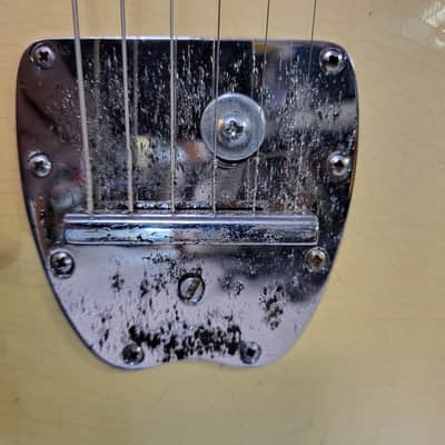 Vintage RARE 1966 Japan Pleasant SE 218 Shinko Gakki Made Electric Guitar Faded White Pro Setup New Strings Gigbag image 3