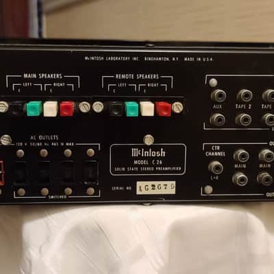 McIntosh C26 Solid State Stereo Preamplifier 1974 Black/Walnut image 8