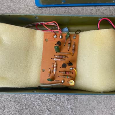 Vintage rare 1970s John Hornby Skews JHS Fuzz British guitar pedal made by Jen mint w original box and instructions 3xBC239 transistors image 10