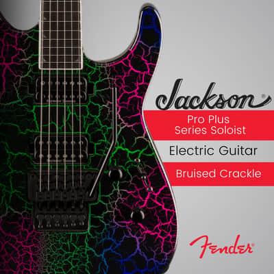 Jackson Pro Plus Series Soloist Crackle SL2 6-String Right-Handed Electric Guitar with Okoume Body and Ebony Fingerboard (Bruised Crackle) image 2