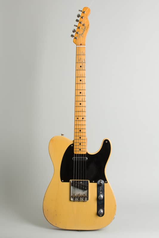 Fender Telecaster Solid Body Electric Guitar (1952), ser. #0691, original brown hard shell case. image 1