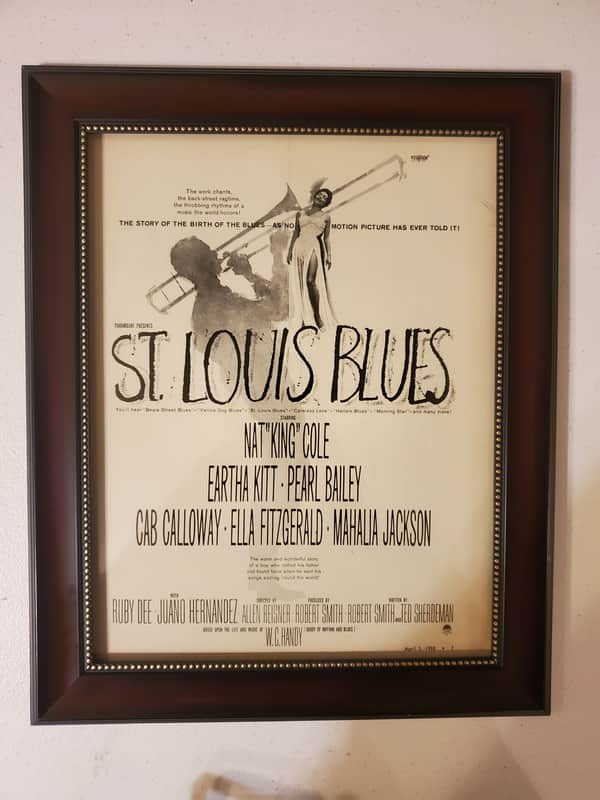 1958 Vista Vision Promotional Ad Framed St Louis Blues Nat King Cole, Ella, Pearl Bailey Original image 1