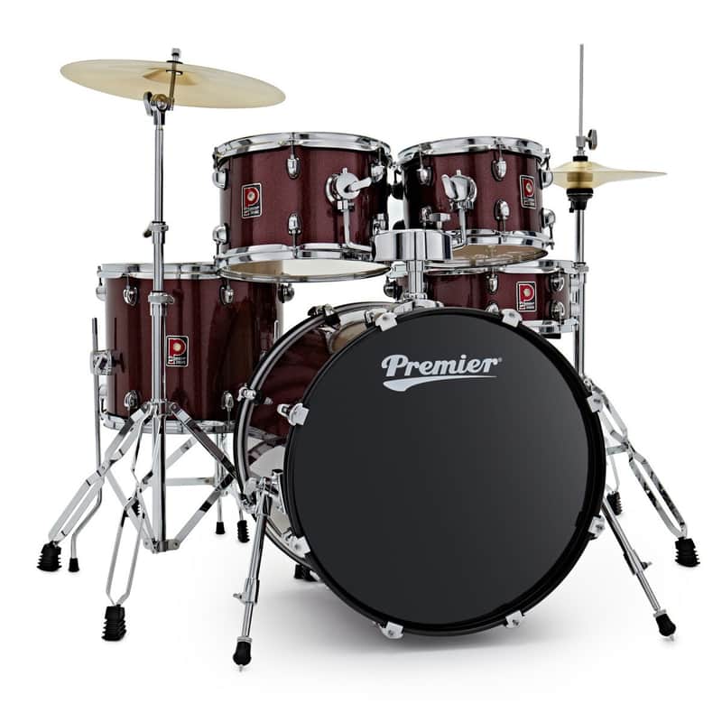 Premier Revolution Series Five-Piece Drum Kit 20 Inch Bass Drum Red Sparkle PR20-5DKRSW image 1