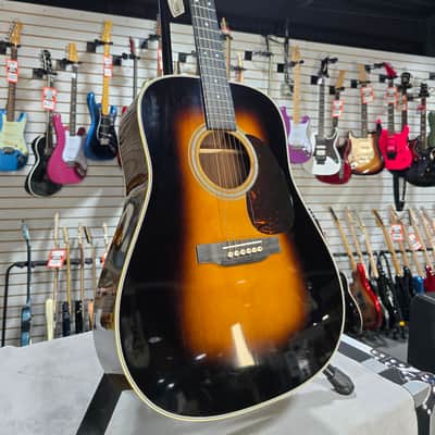Martin D-28 Acoustic Guitar - Sunburst w/OHSC + FREE $299 Plek & Setup #026 image 5