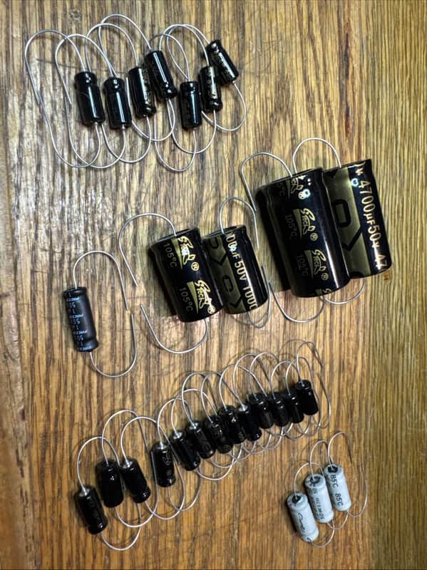 Peavey Bandit 112 (Teal Stripe) complete electrolytic capacitor recap kit image 1