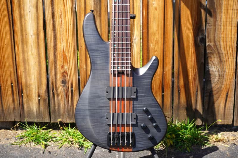 Schecter DIAMOND SERIES Charles Berthoud CB-5 See Thru Black Satin 5-String Electric Bass Guitar (2025) image 1