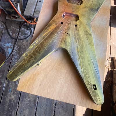 Dean Dimebag Darrell Pantera ML Limited Edition Black Gold Rising Sun Relic Custom Paint #3 image 13