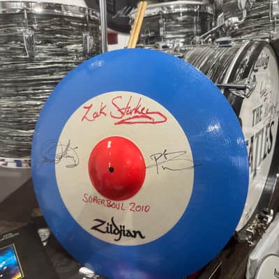 Zak Starkey's The WHO Zildjian Custom "RAF Target" Logo 22" Cymbal from Super Bowl 2010 Halftime Show. Signed by The WHO!! image 3