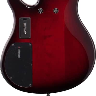 Yamaha TRBX605FM 5-String Bass Guitar, Rosewood Fingerboard, Dark Red Burst image 3