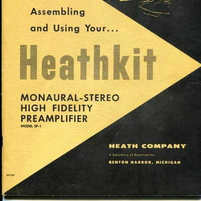 1958 HEATHKIT SP-1 VACUUM TUBE MONO PREAMPLIFIER WITH MIC PREAMP NEAR-MINT image 9