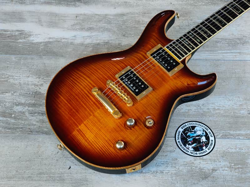 Cort MMP-2 Masterpiece Custom Shop Double Cutaway (Flame Brown Sunburst) image 1