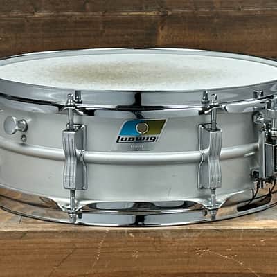 1970s Ludwig No. 404 Acrolite 5x14 8-Lug Aluminum Snare Drum image 2