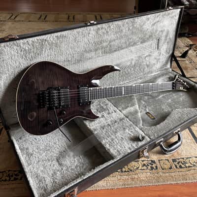 2014 ESP E-II Horizon-III FR EMG STBLKSB - LIKE NEW - EMG’s Floyd Rose Flame Top Neck-Thru VIDEO! image 2