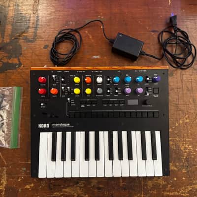 Title: Korg Monologue Black Monophonic Analog Synthesizer w/ DJTechTools Chroma Caps, Original Knobs & PSU image 3