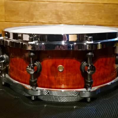 Sonor Designer 14"*5" Red Cherry birdseye maple snare image 7