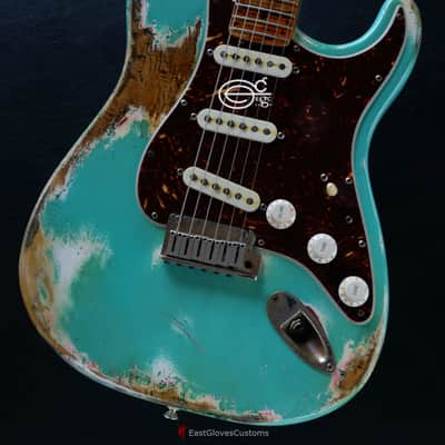 Fender American Stratocaster 40th Anniversary Seafoam Green Made in USA Heavy Aged Relic image 4