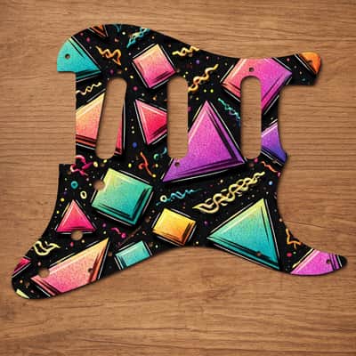 Stratocaster SSS 11 Hole Pickguard USA/Mexico UV Printed Graphics image 1