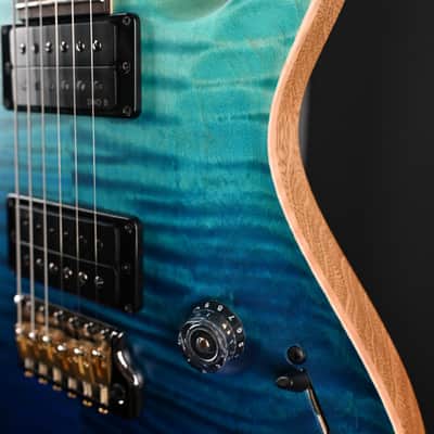 PRS Wood Library Custom 24 Piezo 10-Top Blue Fade #067 image 16